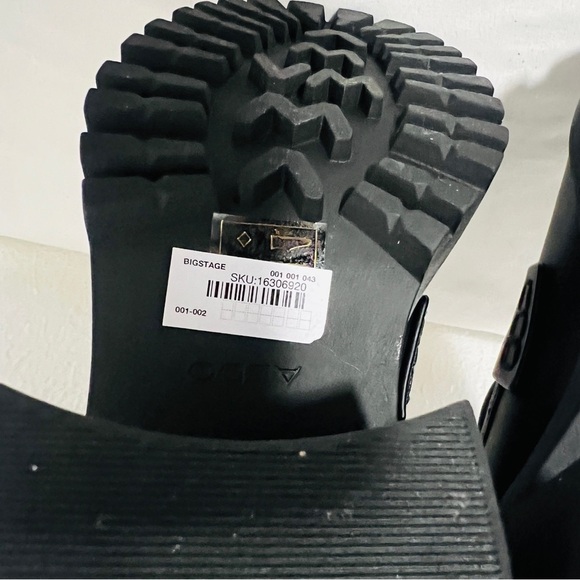 Aldo Women’s Size 6 MIA Dalilah Platform Lug Soles Loafers Black NIB Gothcore - Picture 7 of 9